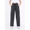 COMEOR Jogginghose Damen für lässigen Komfort und modernen Stil mit weitem Bein grau L