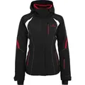 Bergson Skijacke SNOWTASTIC Damen Skijacke, wattiert, 20000mm Wassersäule, Normalgrößen, schwarz/ rot|schwarz normal | 52