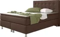 Inter Handels Boxspringbett Köln 140x200 Webstoff Braun