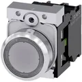 Siemens 3SU11520AB701BA0 3SU1152-0AB70-1BA0 Leuchtdrucktaster Frontring Metall, Hochglanz Knopf Silber, Klar 1 St.