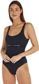 Tommy Hilfiger Damen Badeanzug One Piece Cut-out, Blau (Desert Sky), M