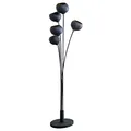 invicta INTERIOR Moderne Design Stehlampe MAGMA 170cm schwarz gold Lampe Blattgold Optik Stehleuchte Wohnzimmerlampe