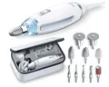 Beurer MP 62 elektrisches Maniküre Pediküre-Set Nagelfeile 10 Aufsätze LED Licht