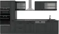 Küchenzeile Vicco R-Line Anthrazit Landhaus/Anthrazit 350 cm , AP Anthrazit, Model 53357