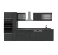 Vicco Küchenzeile R-Line, Anthrazit Landhaus/Anthrazit, 350 cm, AP Anthrazit