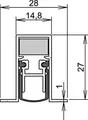 Athmer Türdichtung Schall-Ex DUO® L-15/28 OS 1083 mm kürzbar