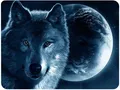 Silent Monsters Gaming & Office Mauspad 24 x 20 cm Mousepad Wolf Mond Nacht