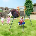VEVOR Schaukel-Sets für den Garten, 3-in-1-Schaukel-Set für Kleinkinder mit 4 Sandsäcken, faltbarem Metallständer, einfach aufzubauen, Schaukel-Set für drinnen und draußen für Kinder von 3–6 Jahren, Jugendliche von 6–10 Jahren und Teenager ab 10 Jahren