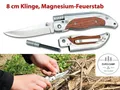 NEU 2in1 Taschenmesser Messer für Survival Angeln Trekking Camping Bushcraft