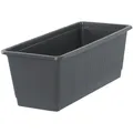 Geli Balkonkasten STANDARD Anthrazit mit Holzstruktur 40 cm - Kunststoff