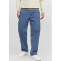 Relax-fit-Jeans JACK & JONES "JJIALEX JJORIGINAL NOOS", Herren, Gr. 33, Länge 34, blau (blau denim), Denim/Jeans, Obermaterial: 100% Baumwolle, clean, Abriebeffekte, modisch, relaxed fit lang, Jeans