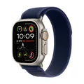 Apple Watch Ultra 2 LTE 49mm Titanium Natur Gehäuse mit blauem Trail Armband ...