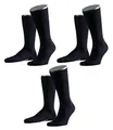 FALKE Herren Business Socken Airport, 3er Pack, Blau, Gr. 41-42