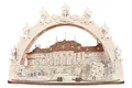DeColibri LED Schwibbogen 3D LED Schwibbogen Dresden Schloss Pillnitz -Holzkunst - mit Netzkabel, Holzkunst aus Sachsen, beleuchtet
