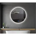 ChiliTec Badspiegel mit LED Beleuchtung 50cm Rund - Badezimmerspiegel Touchschalter 230V 1400lm Licht 4000k / Neutralweiß