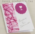 10 Einladungskarten Einladung Karten Kommunion Konfirmation Taufe KK018 pink