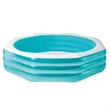Intex 58492NP - Aufblasbarer Swim Center Familienpool Achteckig, Vinyl, Blau, 254x254x56 cm