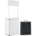 VEVOR Tragbare Messetheke Messetresen, 785 x 380 x 1815 mm Messestand Ausstellungs-Thekenständer, Faltbarer Promotion-Einzelhandels-Bartisch, Reze... - Weiß