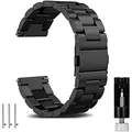 OTOPO Kompatibel Galaxy Watch 3 45mm Armband/46mm SM-R800 Armband & Gear S3 Armband Frauen Männer, 22mm Metallarmband für Samsung Gear S3 Frontier (Schwarz)