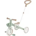 Globber Learning Trike 3in1 Plus Dreirad und Laufrad für Kinder 8/7 Zoll TPR-Sattel Höhenverstellb Salbei Grün