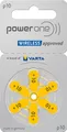 120 x Varta Power One Hörgerätebatterien P10 PowerOne 20 Blister PR70