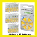 90 Stück Hörgerätebatterie PowerOne Typ 10 PR70 p10 Hörgeräte Batterie