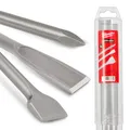 3x Meißel SDS PLUS Set Spitzmeißel Flachmeißel Breitmeißel Fliesen Meissel Beton