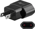 Goobay Netzadapter US/Japan, Schwarz - Eurostecker (Typ C, CEE 7/16) > US-/Japan-Stecker (Typ A, NEMA 1-15, 2-polig)
