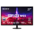 Sony INZONE M9II 27" 4K Ultra HD PC Gaming Monitor: 2160p Auflösung - 160Hz Bildwiederholfrequenz - 1ms GTG - DCI-P3 95% Spektrum - Full Array LED - G-Sync - Adaptive Sync - VRR, Schwarz