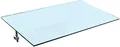 BuyLando - (L) Auvent en verre dépoli 120x90 cm avec support en acier inoxydable brossé
