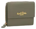 Gusti Leder Damen Portemonnaie Brigitta - RFID-Schutz Kartenetui Geldbörse klein Kreditkartenhalter Saffiano Leder Grau mit sicherem Verschluss und elegantem Design