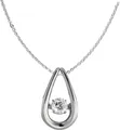 SilberDream Kette und Anhänger Set SilberDream Dancing Stein Träne Kette (2-tlg., Schmucksets), Träneanhänger 925 Sterling Silber, weiß