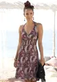 Neckholderkleid, mit Alloverprint und V-Ausschnitt, Sommerkleid, Strandkleid, Gr. 40 - N-Gr, lila-bedruckt N-Gr