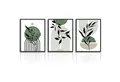Dazzlewall Leinwandbild Salbei Grün Boho Wandbilder Minimalistische Geometrische Leinwand