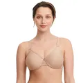 Chantelle C MAGNIFIQUE, Sehr Bedeckender Gemoldeter BH, Unnsichtbare Unterwäsche für Damen, 85G, Nude