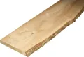 Massivholzbrett Eiche roh einseitig unbesäumt mit Baumkante 2000 x 150 - 250 x 22 mm