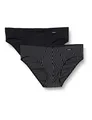 Skiny Herren Skiny Brasil voor heren, set van 2 micro-multipack Slip, Blackstripe Selection, M EU