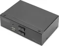 DIGITUS KVM Switch, 2x1 DP, DP Out,USB 2 x DP + 2x USB +2 Speaker + 2 Micro