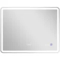 Homcom Badezimmerspiegel, Silber, Glas, 3.5x70x90 cm, Badezimmer, Badezimmerspiegel, Badspiegel