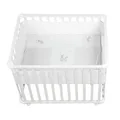 Roba Laufgitter Fox & Bunny 75x100cm Schutzeinlage & Rollen Holz weiß TOP