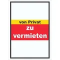 HB-Druck Hinweisschild zu vermieten Schild mit Text Verkaufsschild hochkant, wetterfest, stabil, UV-beständig, kratzfest DIN-A1 594x841mm