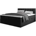 Trada Boxspringbett, Schwarz, Textil, H3, Rechteckig, 200x200 cm, Schlafzimmer, Betten, Boxspringbetten
