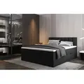 Palermo Boxspringbett 200x200 Mit Bettkästen H3 Matratze Schwarz - Trada