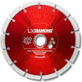 LXDIAMOND Diamant-Trennscheibe 200mm x 25,4mm - für Schneidetische, Brückensägen - Diamantscheibe zum Trennen von Stein, Beton, Ziegel, Mauerwerk - 200 mm Steinscheibe in Profi Qualität