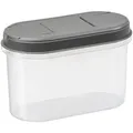 plast team Trockenvorratsdose Margerit 1,1 Liter grau transparent - Grau