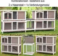 Doppel Hasenstall Kombi 280x50x104 cm