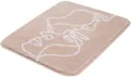 Kleine Wolke Badematte Face, Höhe 18 mm, rutschhemmend beschichtet, fußbodenheizungsgeeignet, Polyacryl, rechteckig, Badteppich, modernes Design, Motiv Gesichter, waschbar