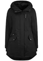 OXMO OXBella Damen Parka Übergangsmantel Lange Jacke mit Kapuze Pattentaschen Regular fit, Größe:S, Farbe:BLACK (799000)