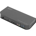 Digitus DS-12850 2+2 Port KVM-Umschalter DisplayPort, HDMI Fernbedienung, Tastatur 3840 x 2160 Pixel