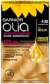Garnier Dauerhafte Haarfarbe ohne Ammoniak mit pflegenden, natürlichen Ölen, Vollständige Grauhaarabdeckung, Olia Permanente Coloration, 9.30 Karamellgold (Blond), 1 Stück